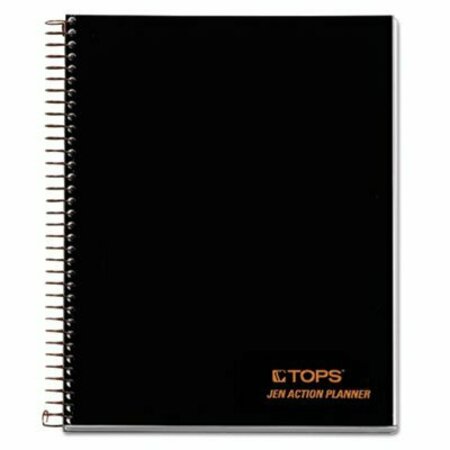 TOPS PRODUCTS TOPS, JEN ACTION PLANNER, NARROW RULE, BLACK COVER, 8.5 X 6.75, 84 SHEETS 63827